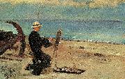 Peter Severin Kroyer, oscar bjorck maler pa skagen sonderstrand